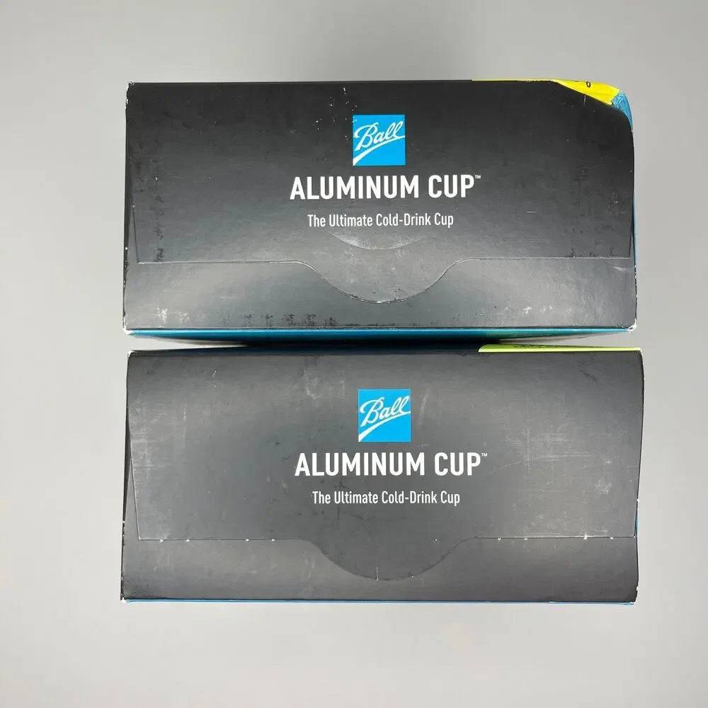 Ball Aluminum Cup — Reusable Party Drink Set of 2 Boxes = 42 Cups, 9 + 12oz NEW!